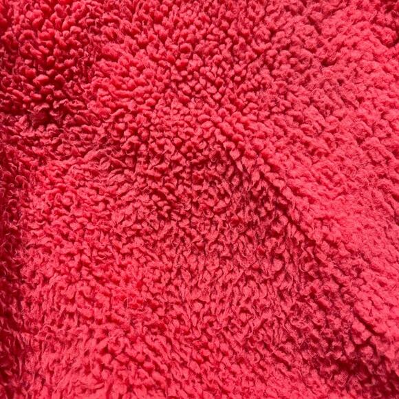 American Eagle Outfitters Cherry Red Zip Teddy Hoodie with Pockets size Medium - Picture 5 of 9